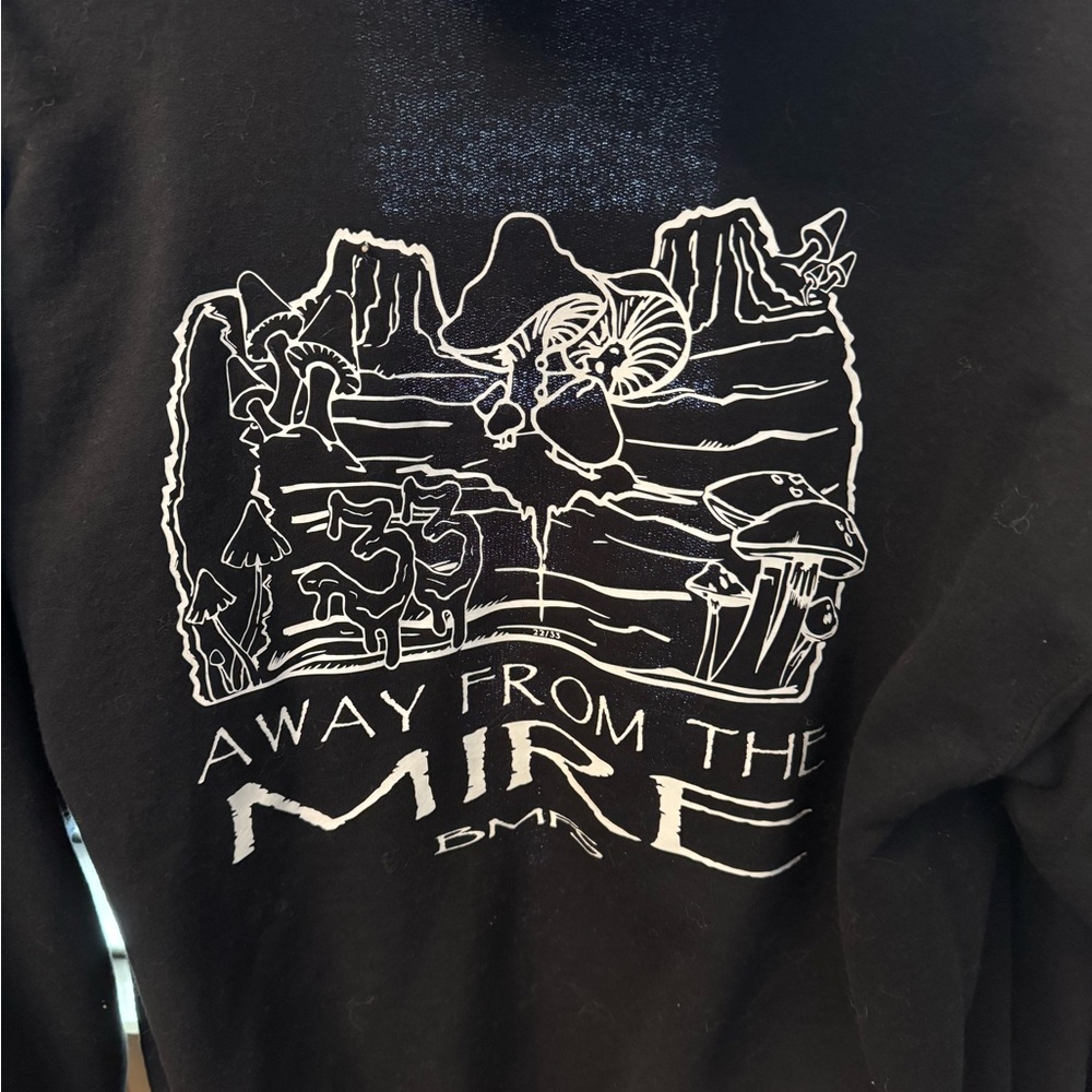 Black Graphic Sweatshirt - Away From The Mire